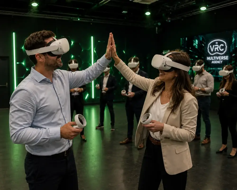 Team aziendale in VR