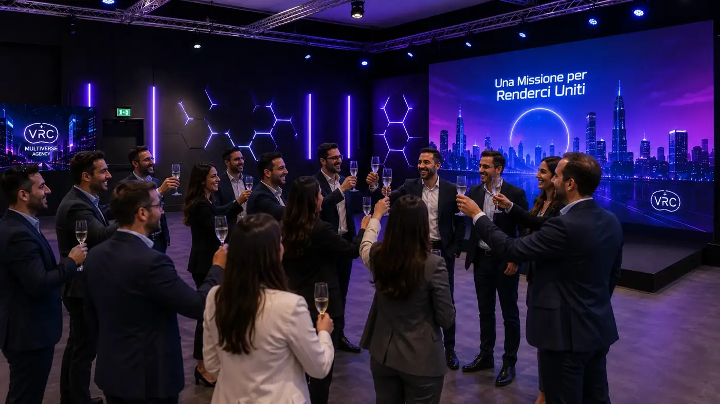 Brindisi di team building VRC sotto Una Missione per Renderci Uniti